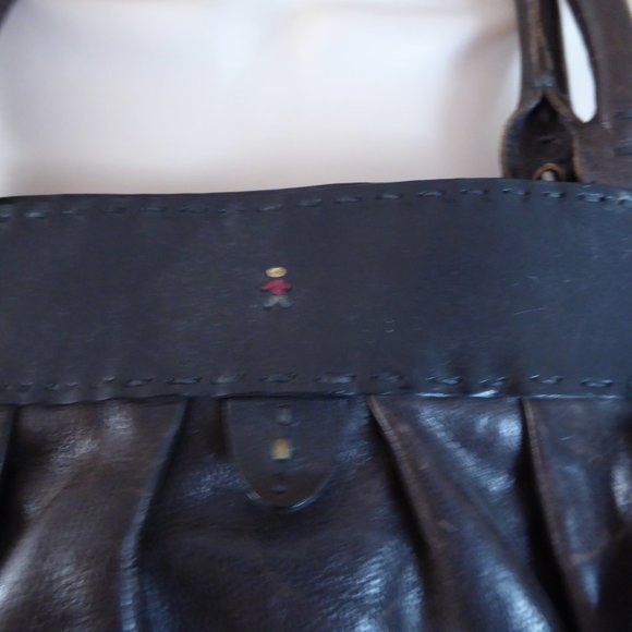 Henry Beguelin Brown Doctor Two Way Bag Handbag Convertible Shoulder Leather - Picture 3 of 12